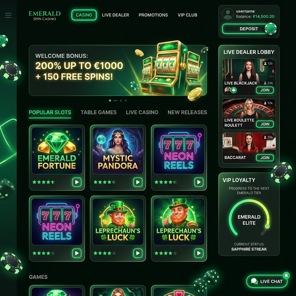 Novi premium dark casino dashboard preview